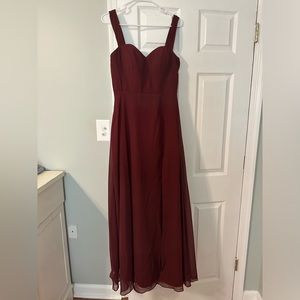 Azazie bridesmaid dress. Straps can be up or off the shoulder. Worn only once.
